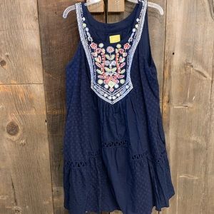 Anthropologie, Maeve navy flare dress